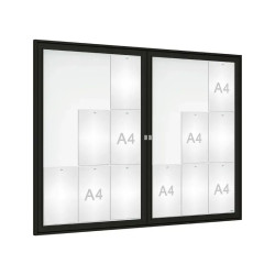 Vitrine d'affichage extérieur double battant - Vitre plexichoc