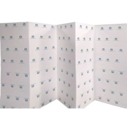 Paravent non feu M1 en carton pliable et découpable 16.4 ml H.82 cm