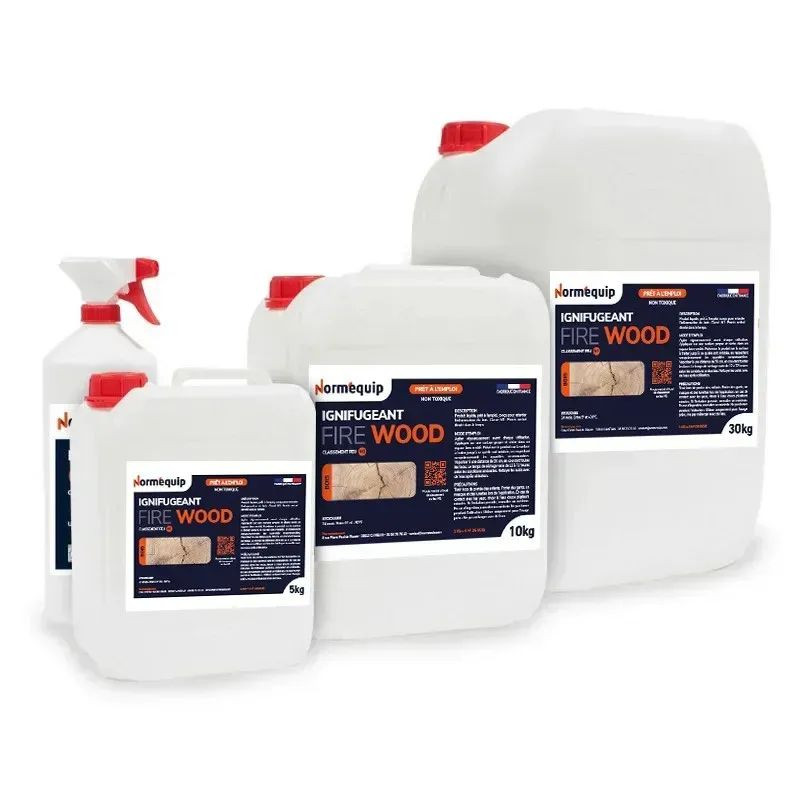 Produit ignifugeant M1 pour bois et mousse stabilisée Fire Wood