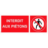 Panneau picto interdit aux piétons