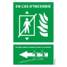 Panneau consignes de sécurité ascenseur gauche