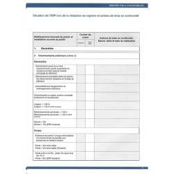 Registre public d'accessibilité format A4 - 32 pages