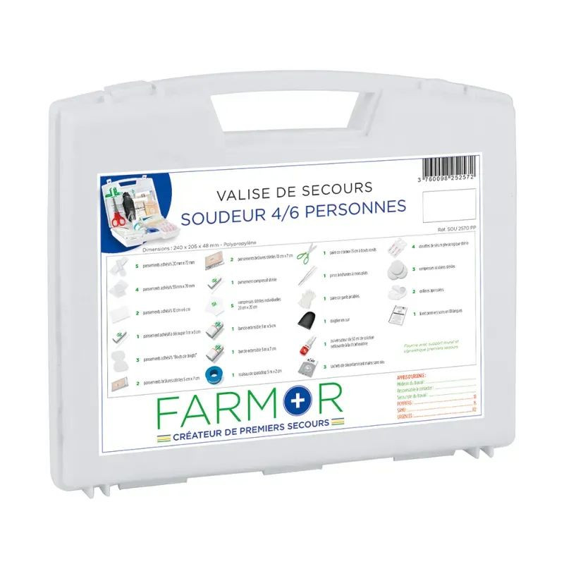 Valise de secours soudeur 4 à 6 personnes