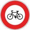Panneau accès interdit aux cycles - B9b