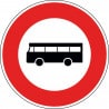Panneau accès interdit aux véhicules de transport en commun de personnes - B9f