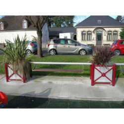 Banc à fixer entre 2 jardinières Serem Jardi-Banc