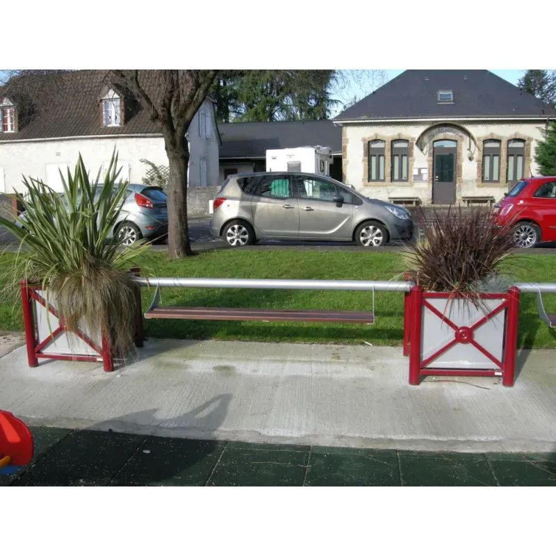 Banc à fixer entre 2 jardinières Serem Jardi-Banc