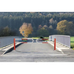 Barrière pivotante trombone fixation au sol ou au mur Croso WES115