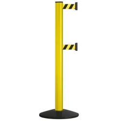 Poteau de sécurité 2 sangles rétractables 2.3 ou 3.7 m - BELTRAC