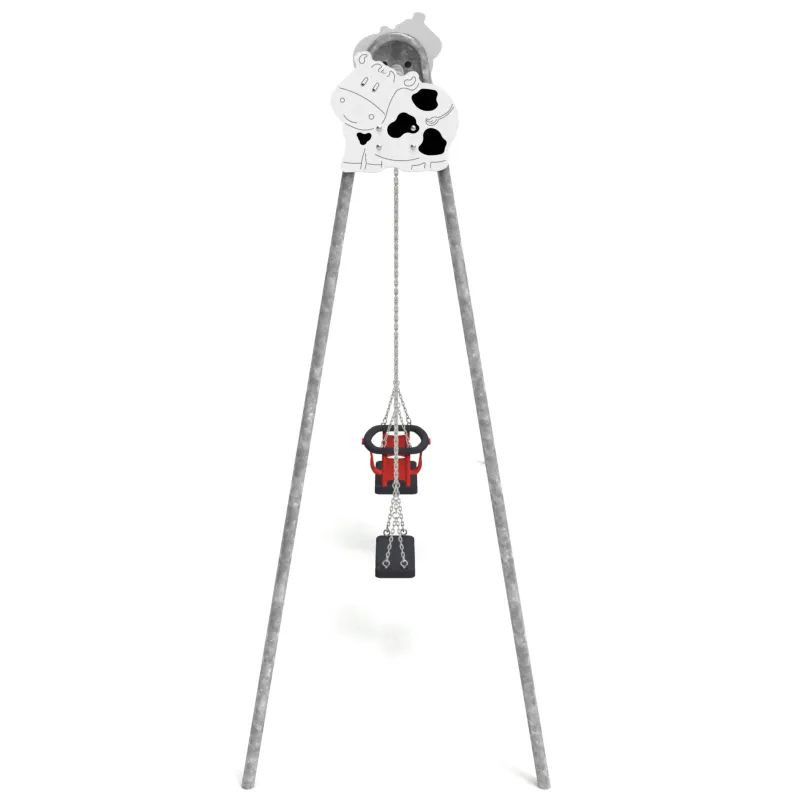 Balançoire publique ferme vache en galva