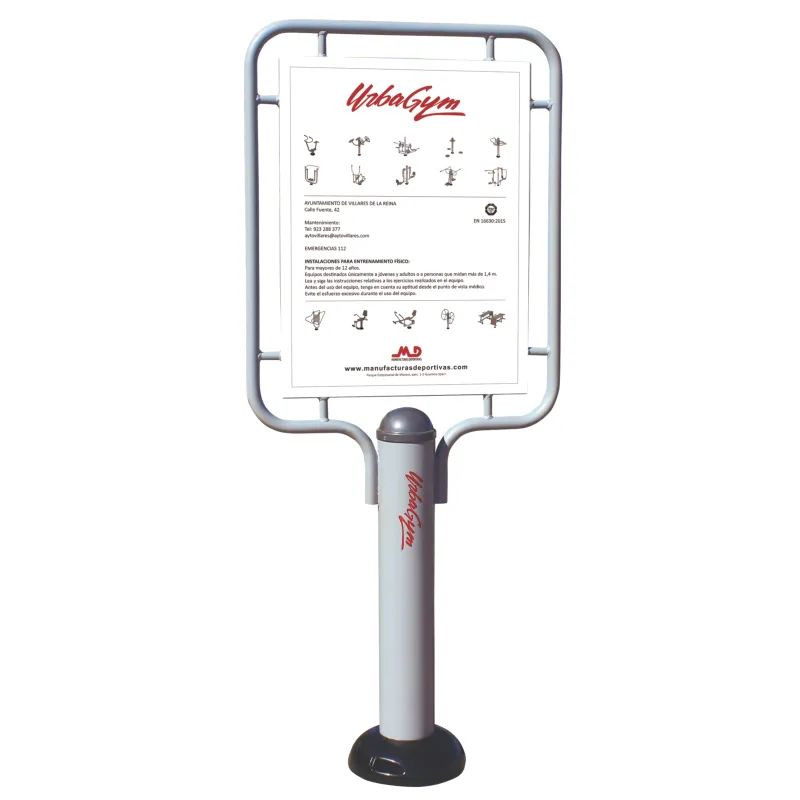 Panneau d'informations aire de fitness - URBAGYM
