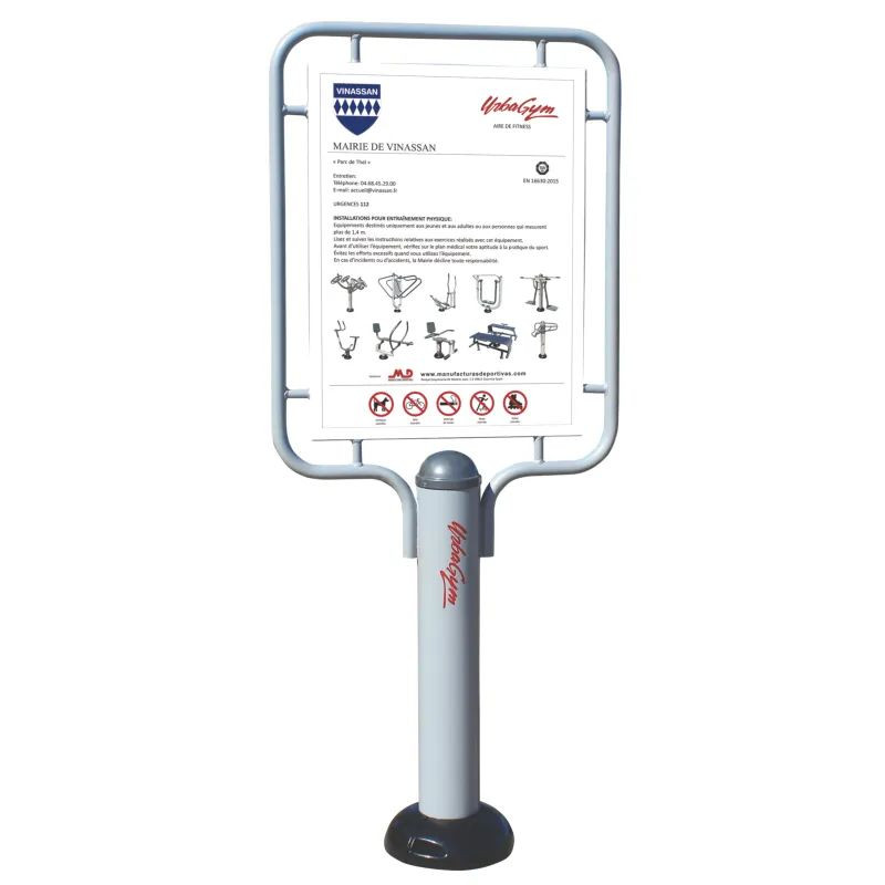 Panneau d'informations aire de fitness - URBAGYM