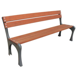 Banc écologique en bois ou composite couleur bois ou vert - Arnia