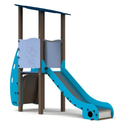 Jeu enfants tour de glisse éco-responsable pour collectivités