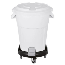 Socle à roulettes pour conteneur agréé alimentaire