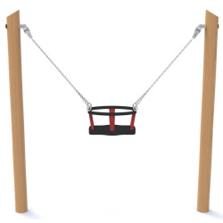 Balançoire en bois de Robinier - 1 siège berceau