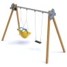 Balançoire bois 2 sièges inclusif et plat Manufacturas Deportivas