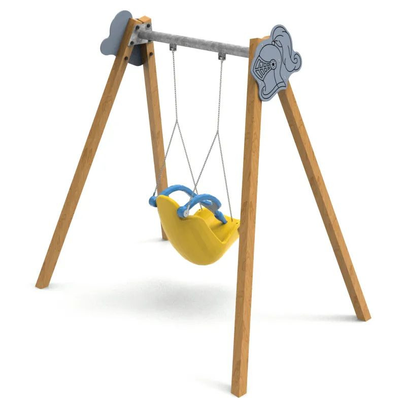 Balançoire bois 1 siège inclusif PM738/H/S/C Manufacturas Deportivas