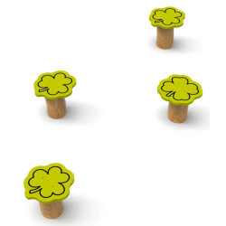 Parcours d'équilibre Trèfles pour enfants en bois de Robinier