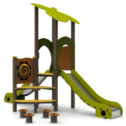 Structure de jeux double toboggan La Forêt