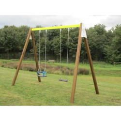 Balançoire 1 bébé et 1 enfant - 0 à 8 ans - Loisirs Aménagements