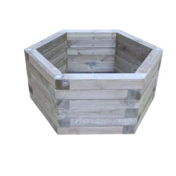 Jardinière bois Hexagonale