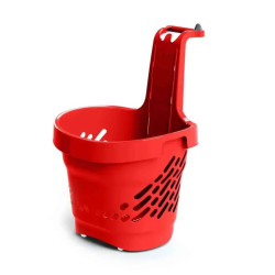 Panier magasin 68 L avec roues multidirectionnelles et poignée