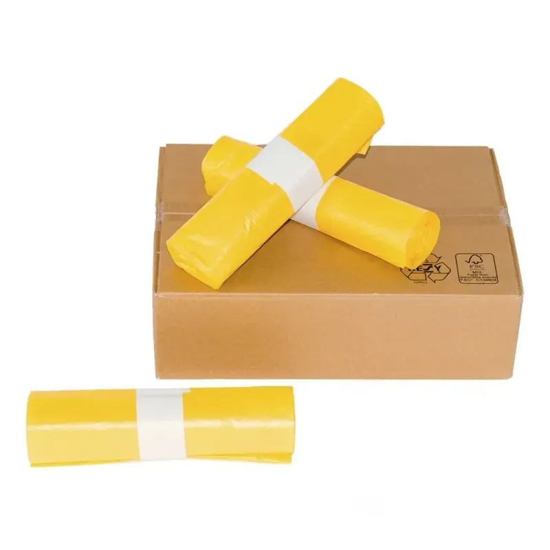 Sac poubelle 400L en PEMD 23MU perforé de couleur