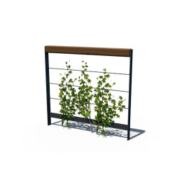 Barrière de ville végétale Urbapark en galva et bois peint