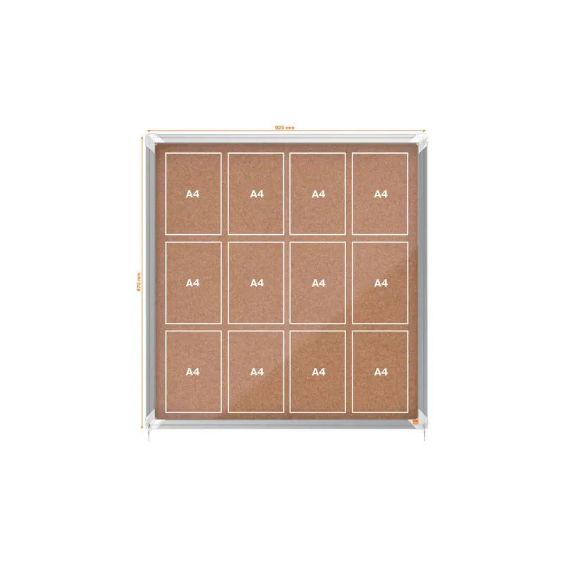 Vitrine murale d'intérieur avec porte coulissante - Nobo premium