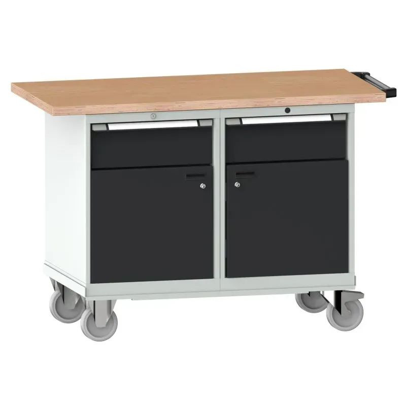 Etabli compact mobile Elégance - Bloc 2 tiroirs / 2 portes