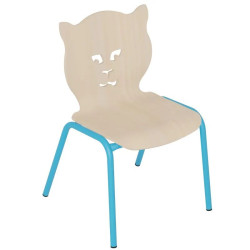 Chaise Nemo II coque en bois blueprotech et pieds acier pour enfants