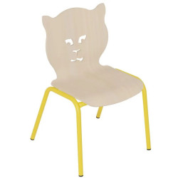 Chaise Nemo II coque en bois blueprotech et pieds acier pour enfants