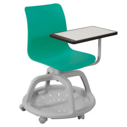 Siège mobile scolaire Lean en polypropylène avce tablette intégrée