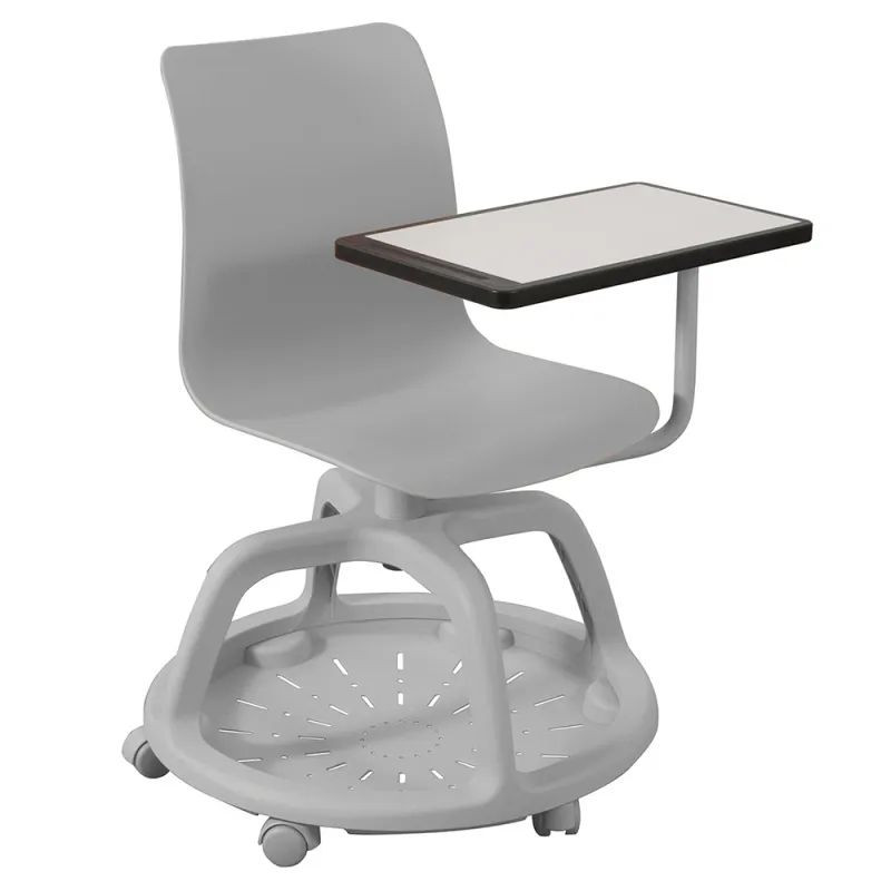 Siège Lean à roulettes et tablette intégrée en polypropylène