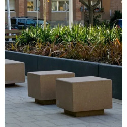 Magourban Gandhi pouf coin arrondi en béton