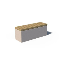 Assise en bois de pin traité Rustik pour banquette béton