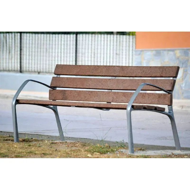 Banc en matériaux recyclés et recyclables NeoBarcino