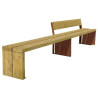 Banc double Benito Gavarres UM311RD en Corten et bois