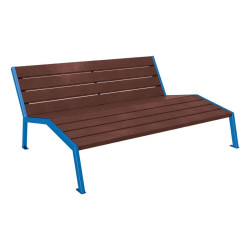 Chaise longue en plastique recyclé et acier Silaos
