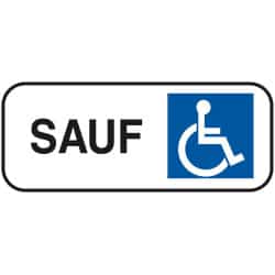 Panonceau stationnement réservé handicapé - M6h