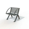 Fauteuil urbain en acier Bordeaux - Mobilier urbain