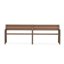 Banc double Benito Citizen UM301L en métal et lattes en bois exotique