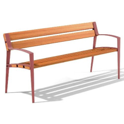 Banc Minsk design en fonte et bois tropical