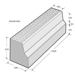 Bordure béton pour quai de bus