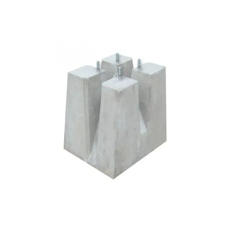 Massif candélabre à bord droit en béton à installer contre un mur