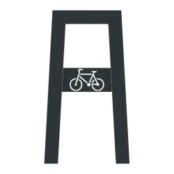 Support vélos rectangulaire avec picto cycle - Cyclo