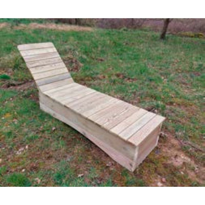 Bain de soleil professionnel en bois de pin