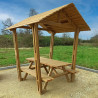 Table pique-nique avec toiture en pin Forestière