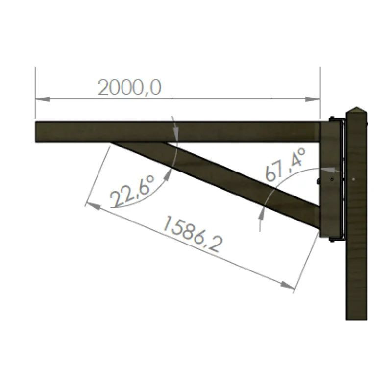 Barrière ouvrante double sans poteau de réception